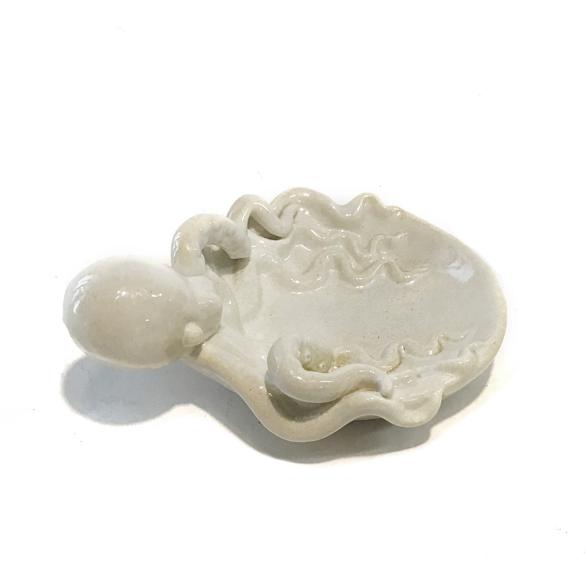 Octopus Sink Soap Dish, White
