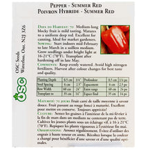 Load image into Gallery viewer, OSC, Pepper, Summer Red Seeds

