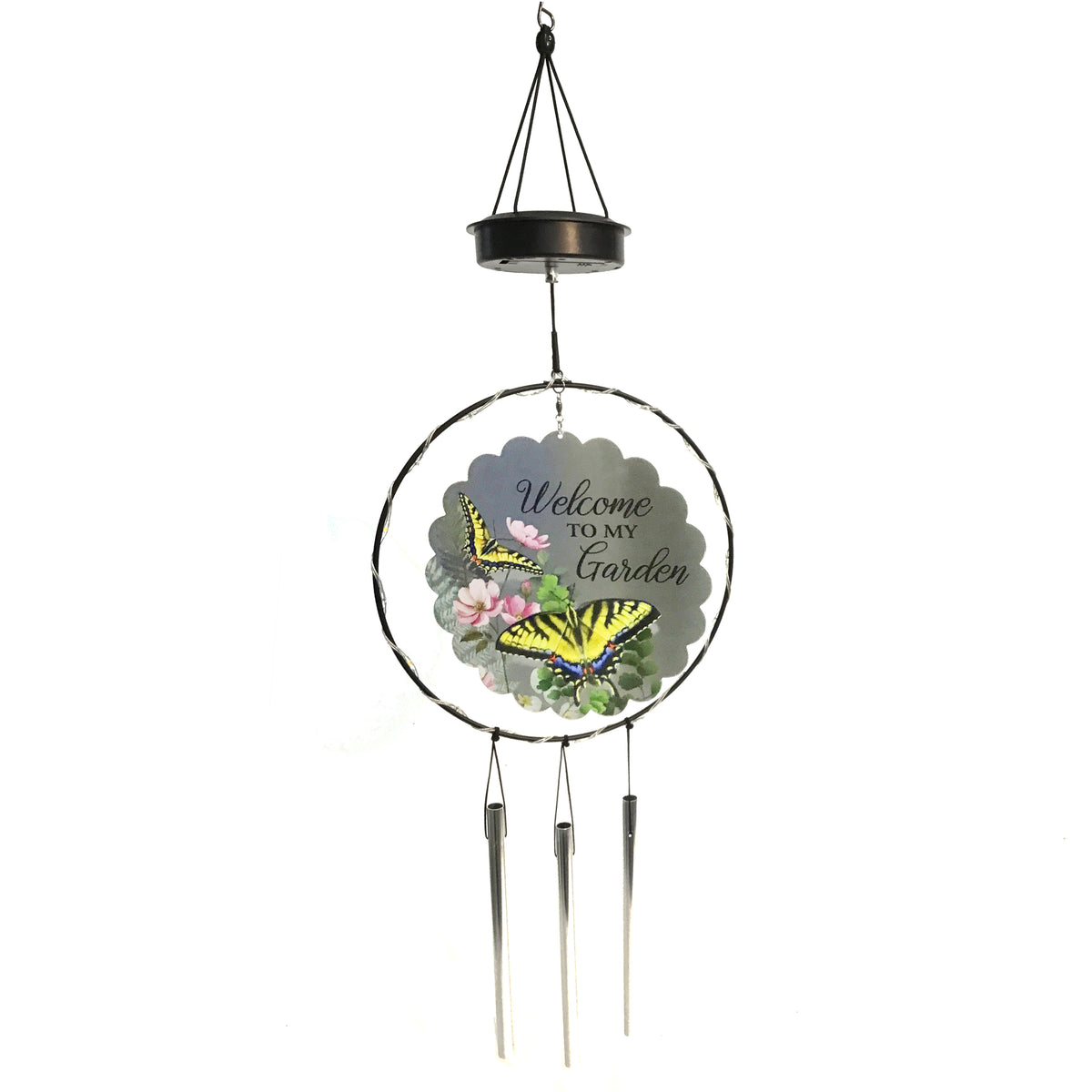 Solar Spinner Welcome Garden