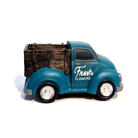 Blue Flower Truck Planter