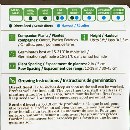 Pea - Sugar Snap (Organic) Seeds, nw