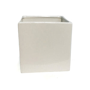 Pot, Ceramic, 6in, White Cube