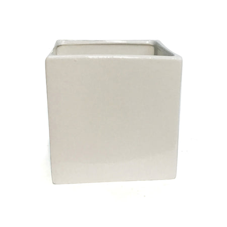 Pot, Ceramic, 6in, White Cube