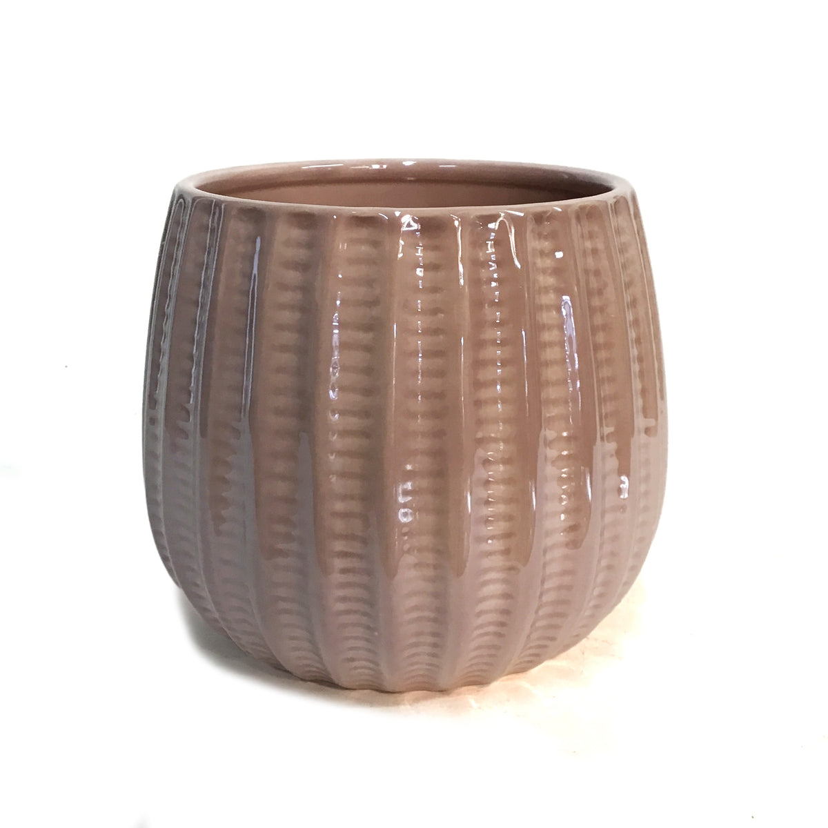 Pot, 5in, Vertical Design, Pearl Pink
