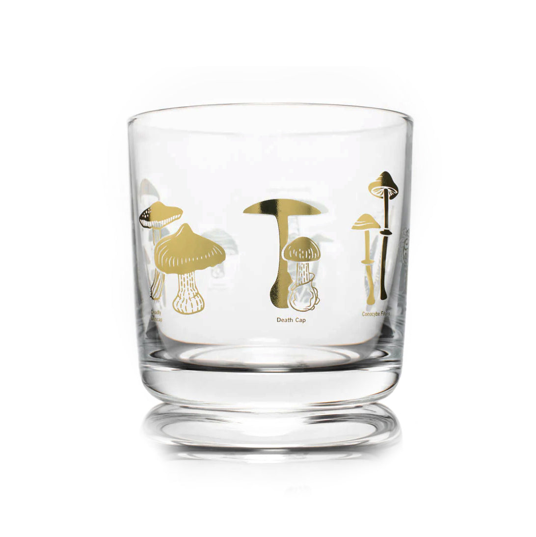 Poisonous Mushrooms Whiskey Glass