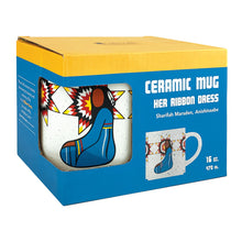 Load image into Gallery viewer, Ceramic Mug, Her Ribbon Dress, 16oz
