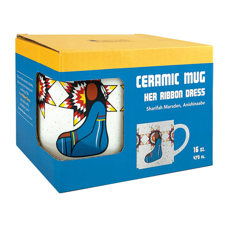 Ceramic Mug, Her Ribbon Dress, 16oz