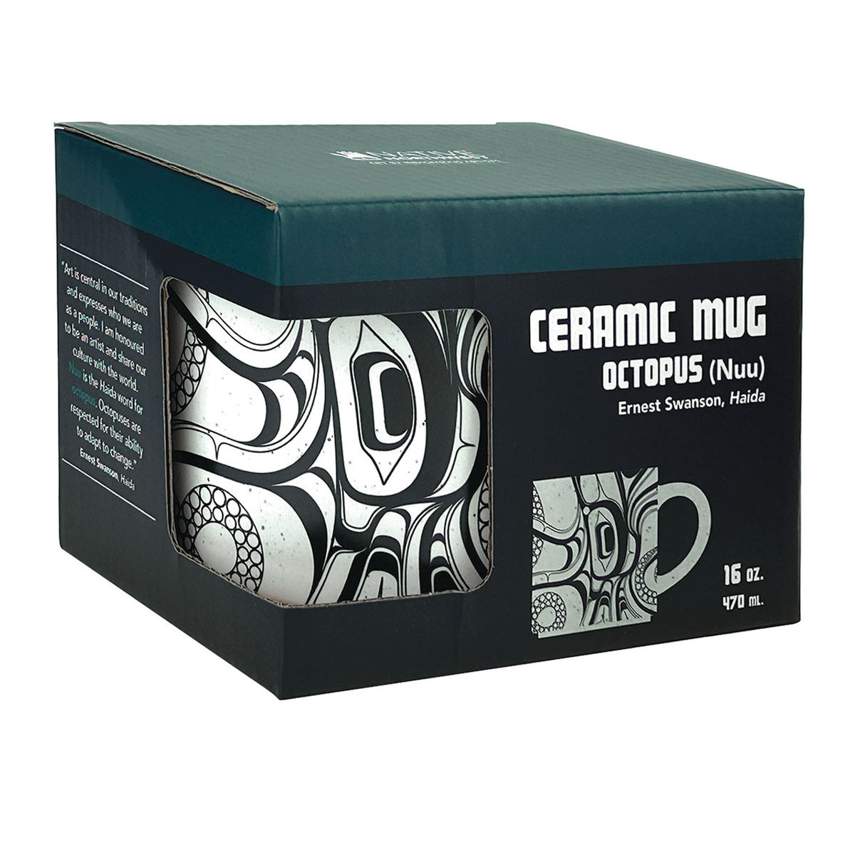 Ceramic Mug, Octopus, 16oz
