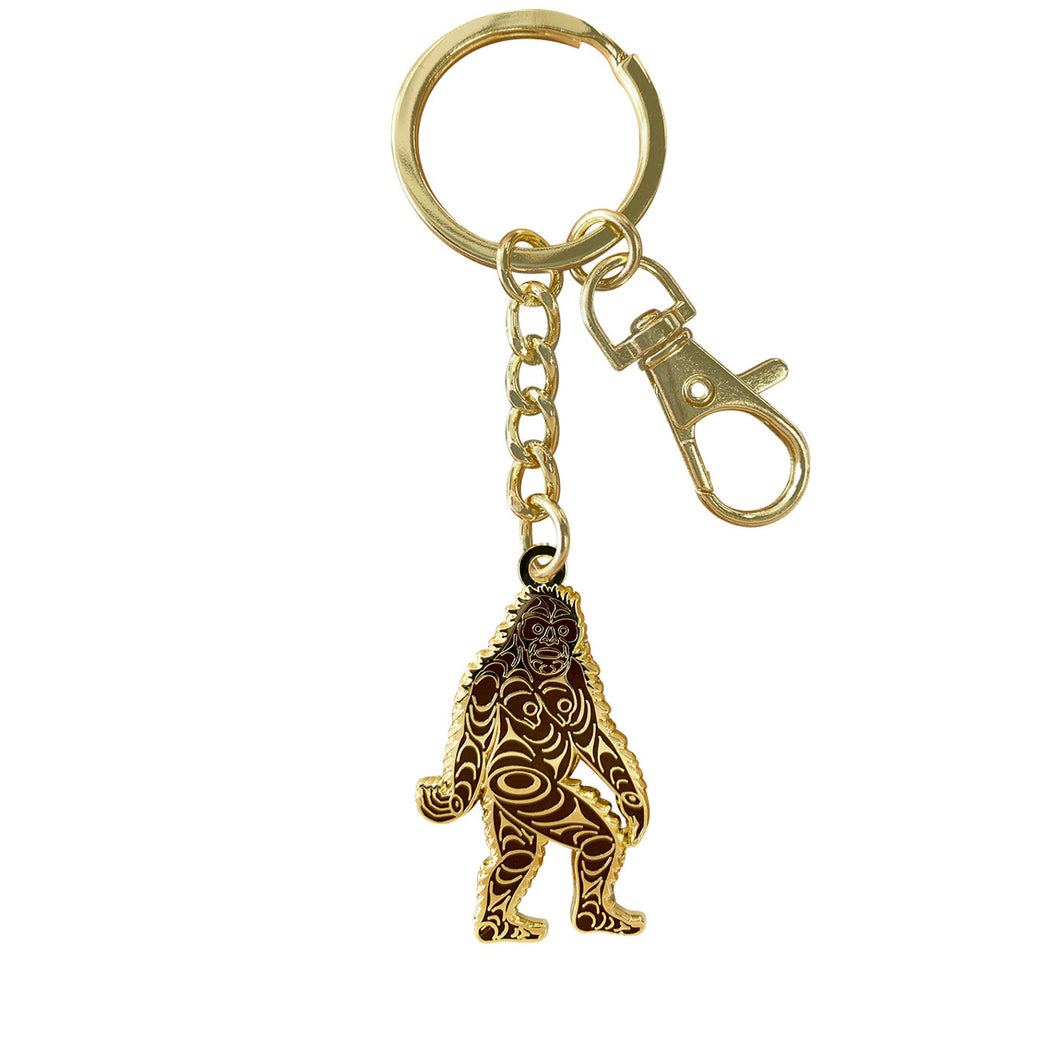 Sasquatch Enamel Keychain