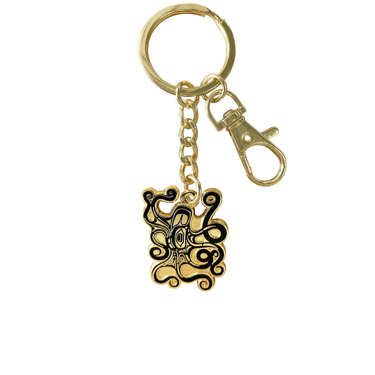 Octopus Enamel Keychain