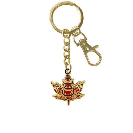 Indigenous Maple Enamel Keychain