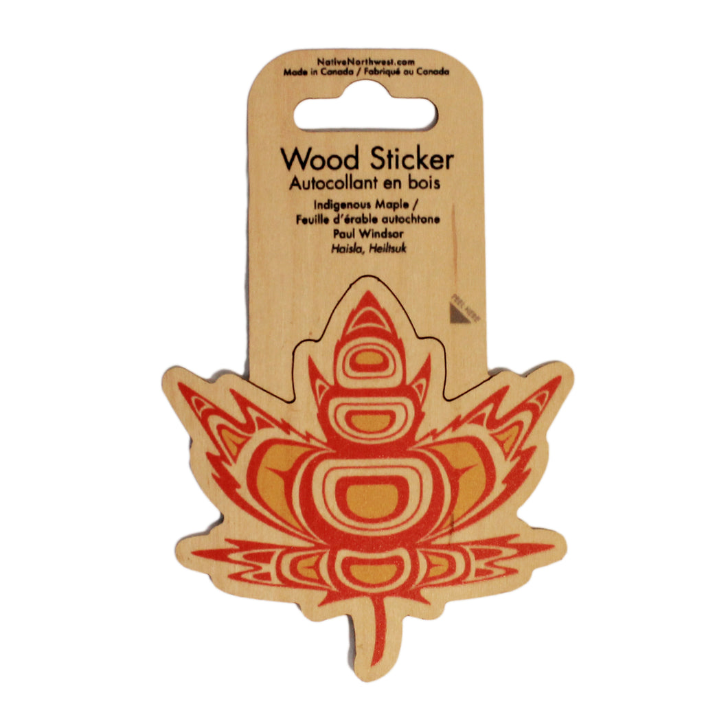 Indigenous Maple Wood Sticker