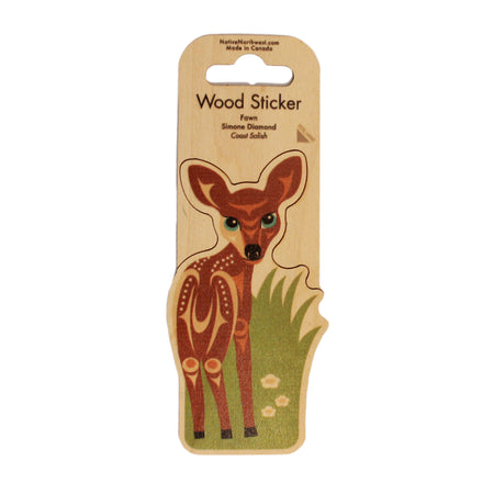 Fawn Wood Sticker