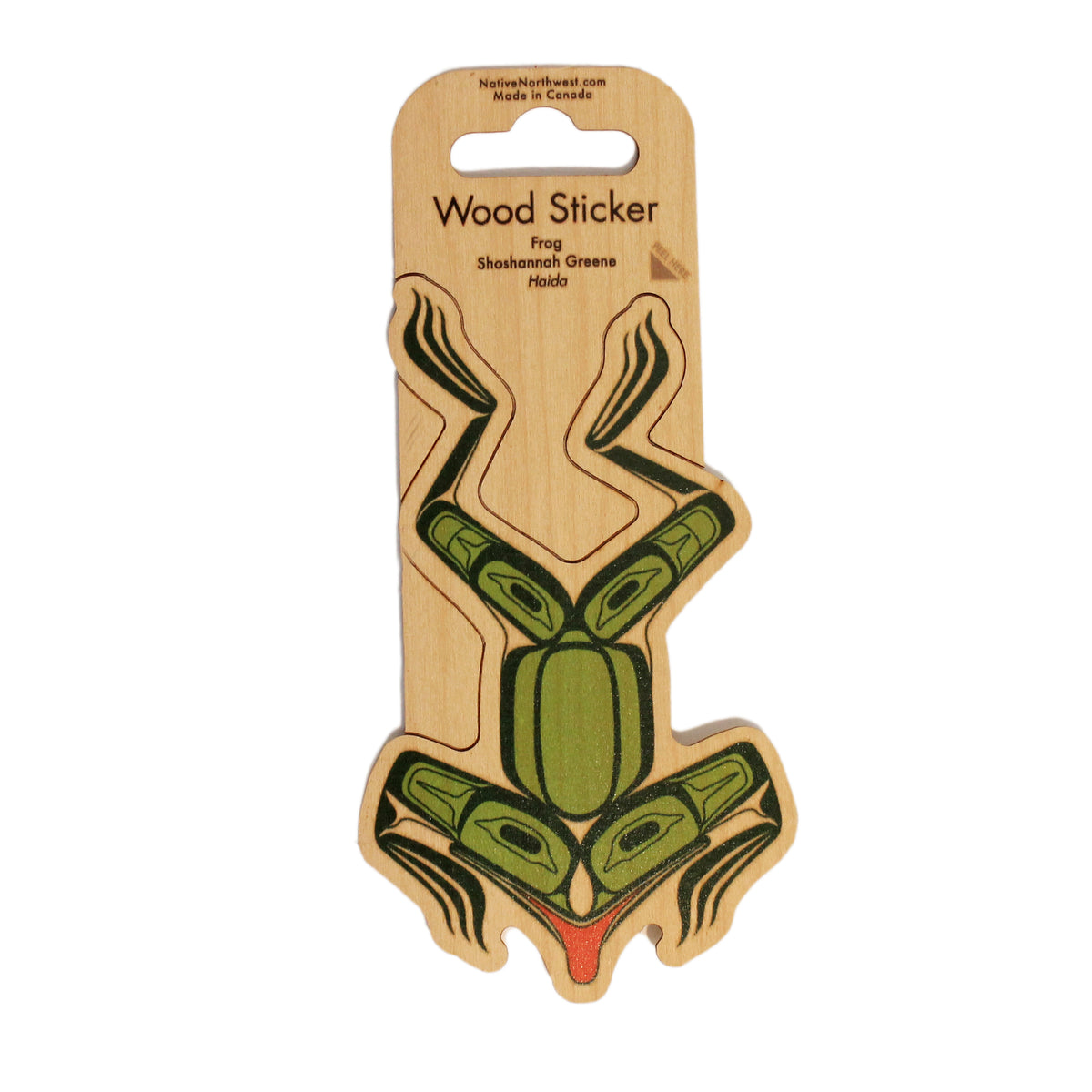 Frog Wood Sticker