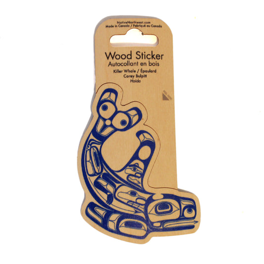 Killer Whale Wood Sticker