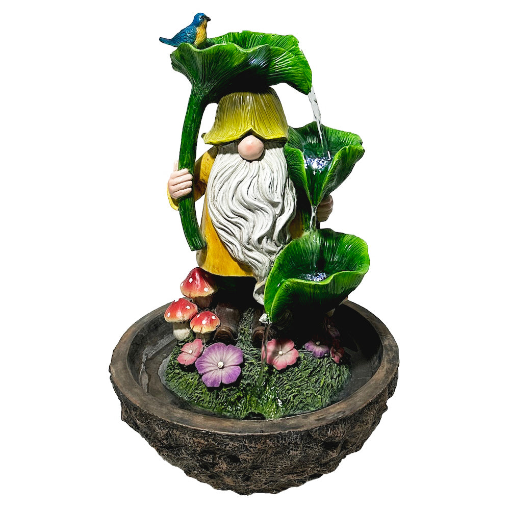 Tabletop Summer Gnome Fountain