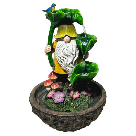 Tabletop Summer Gnome Fountain