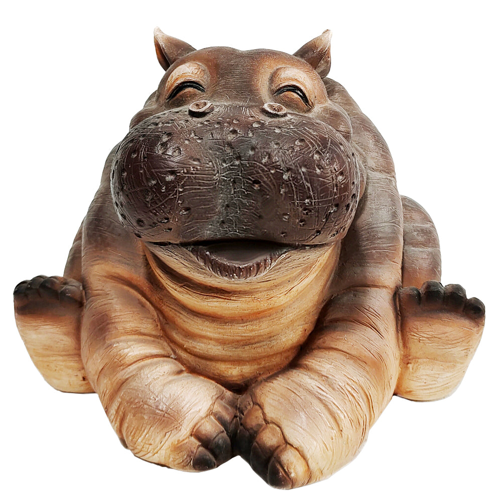 10in Hippo Statue