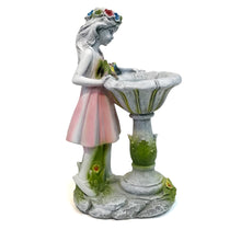 Load image into Gallery viewer, Angel At Birdbath Statue
