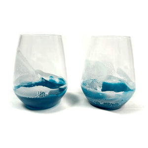 Resin Wine Glass, Ocean Vibes, Set/2