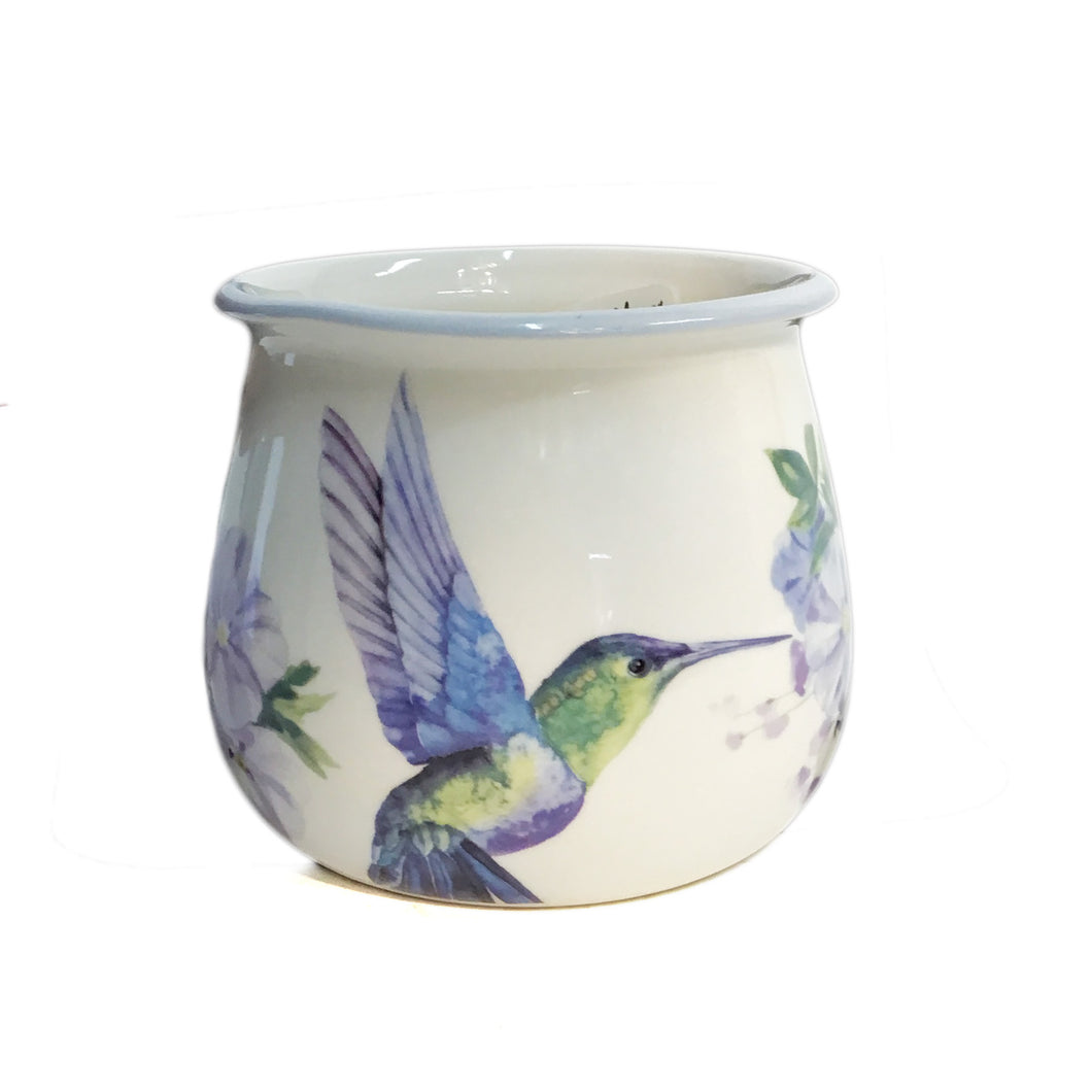4in Pot, Ceramic, Humming Bird