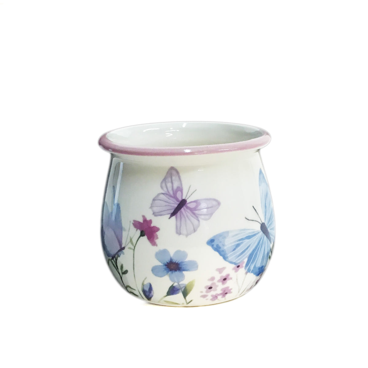 3in Pot, Ceramic, Butterfly