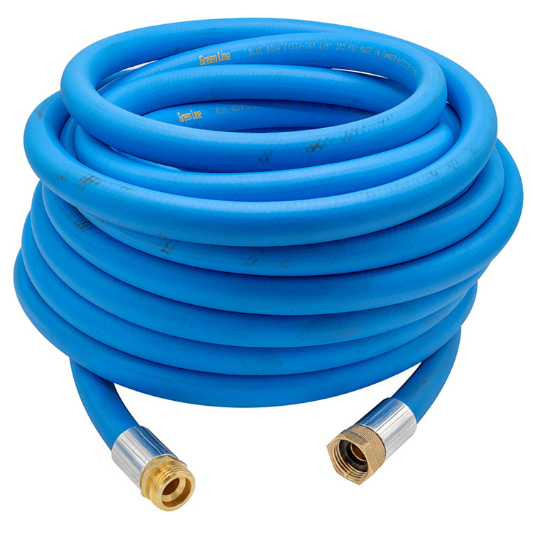 Green Line Blue Aqua Water Hose, 5/8 x 50ft