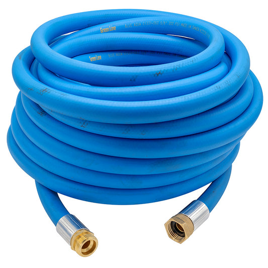 Green Line Blue Aqua Water Hose, 5/8 x 50ft