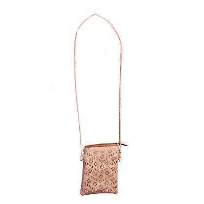 Emma Cross Body Laser Cut, Pink