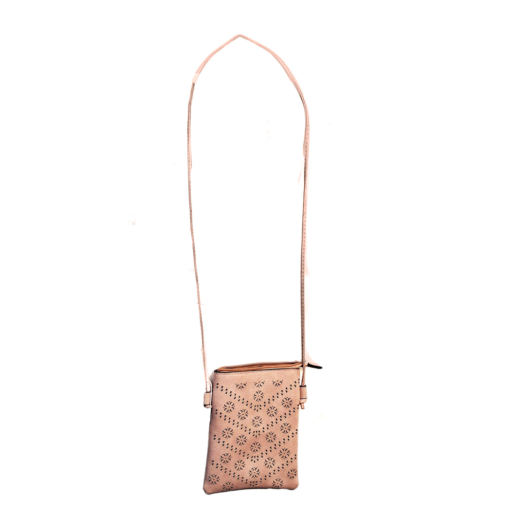 Emma Cross Body Laser Cut, Pink