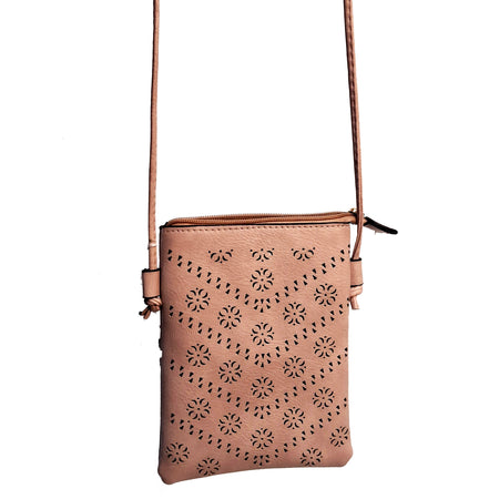 Emma Cross Body Laser Cut, Pink