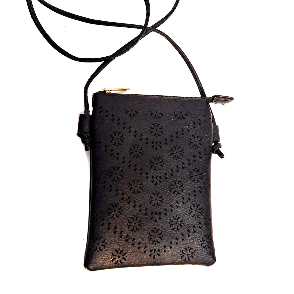 Emma Cross Body Laser Cut, Black