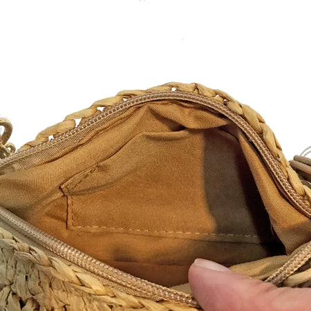 Lucy, Straw Hobo Bag, Sand