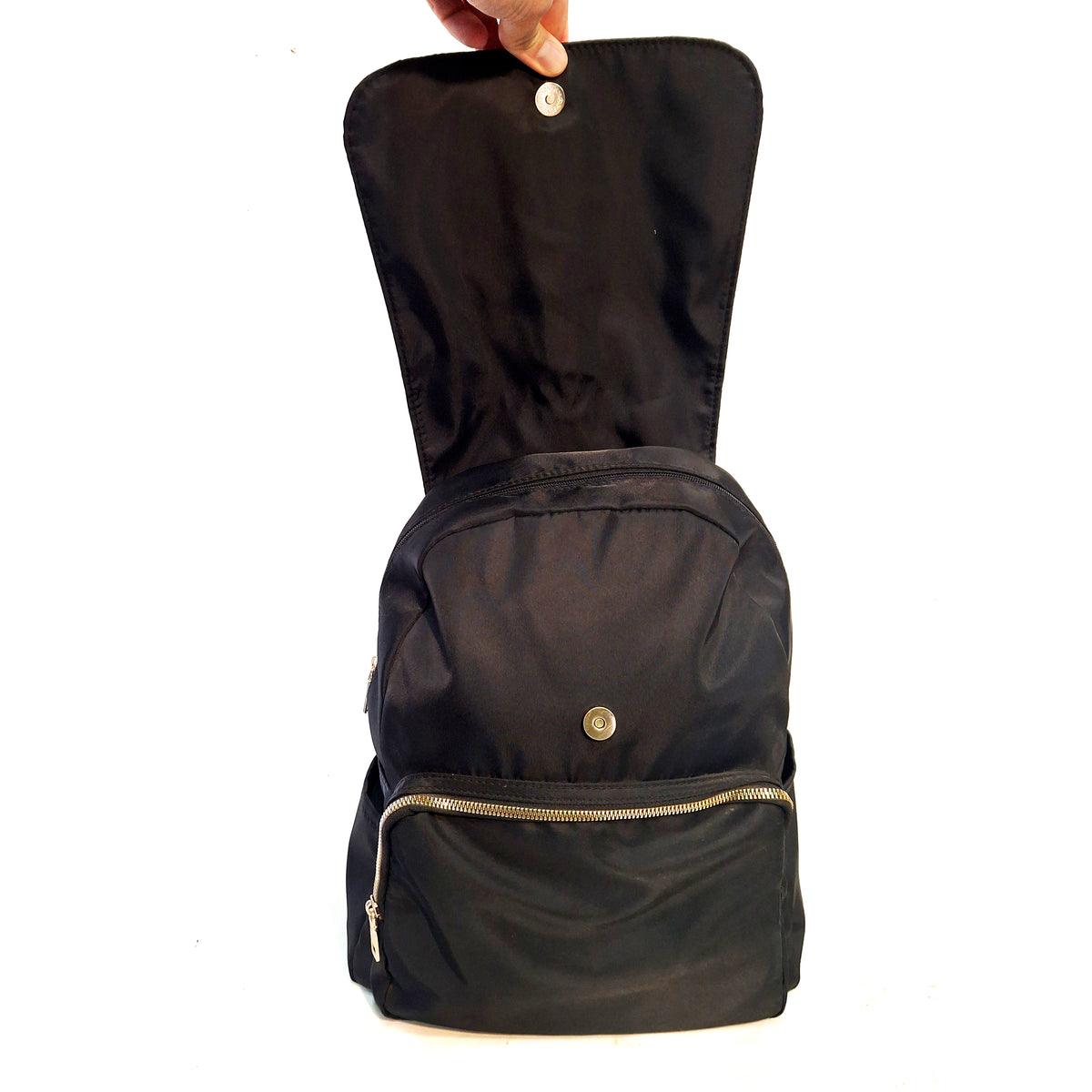 Olivia Nylon Backpack, Black