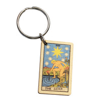 Load image into Gallery viewer, Wooden Tarrot Card Keychain
