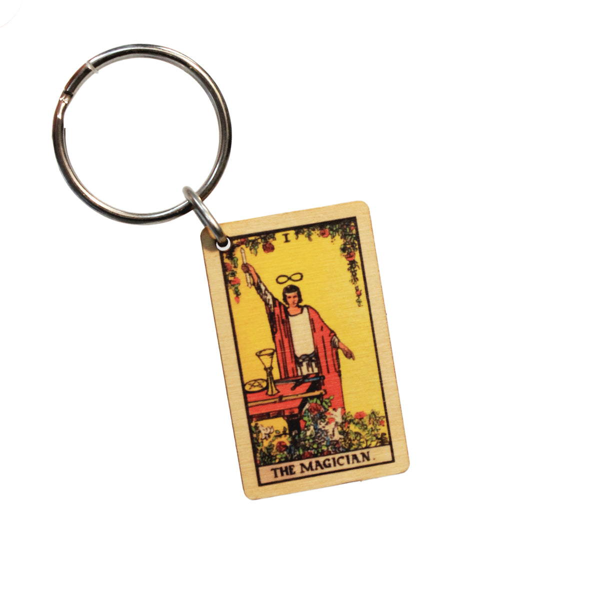 Wooden Tarrot Card Keychain