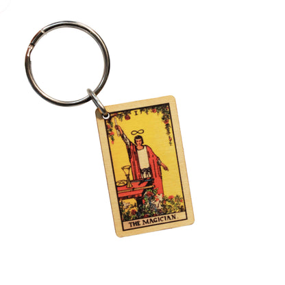 Wooden Tarrot Card Keychain
