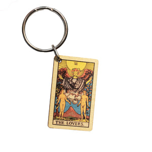Wooden Tarrot Card Keychain