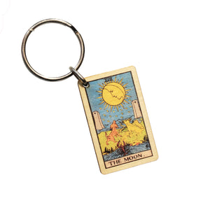 Wooden Tarrot Card Keychain