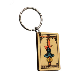 Wooden Tarrot Card Keychain