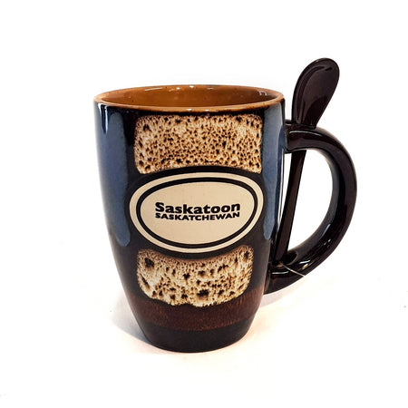 Mug, Imprinted, Oval w/Spoon, 18oz