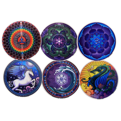 Mandala Round Sticker Ast