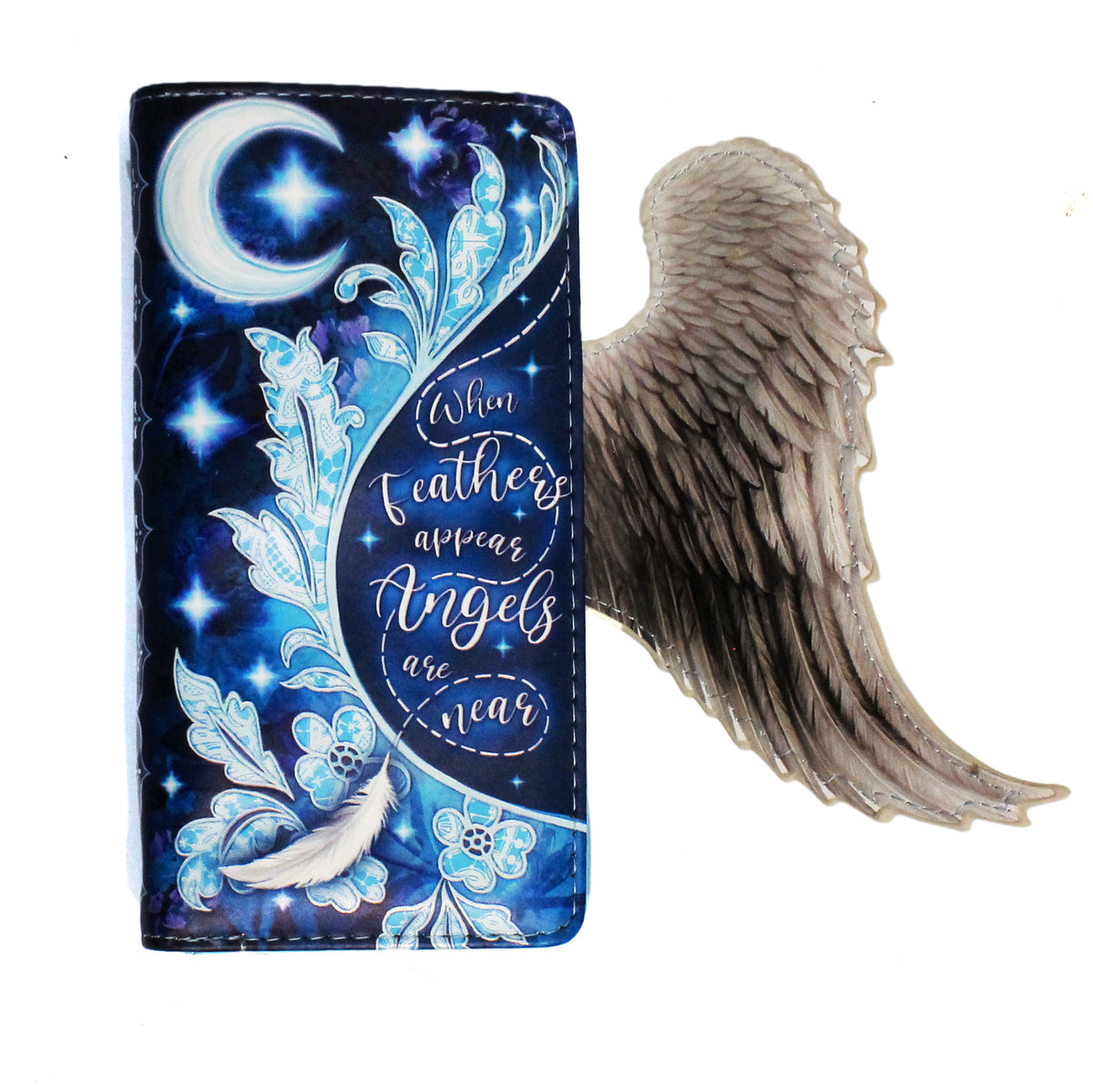 Embossed Wallet: Angel Wings