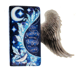 Embossed Wallet: Angel Wings