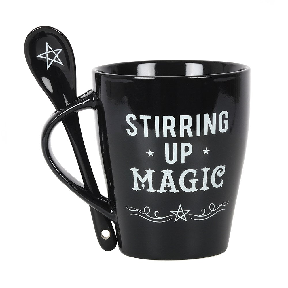 Ceramic Mug W/ Spoon : Stirring Up Magic