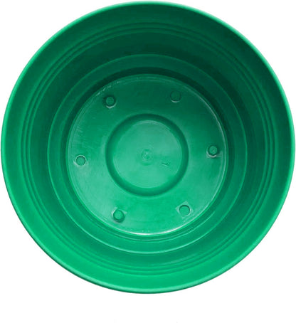 Pot, 5in, Saturn with Saucer, Mint Green
