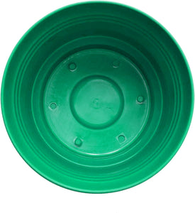 Pot, 5in, Saturn with Saucer, Mint Green