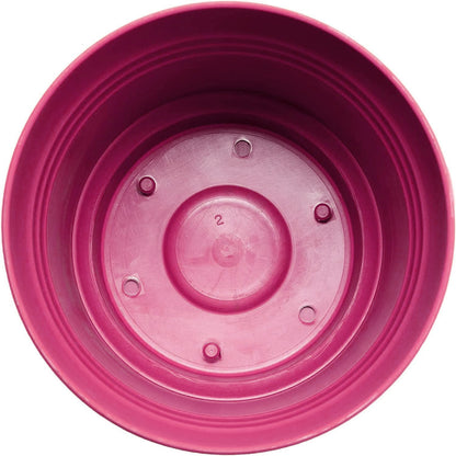 Pot, 10in, Saturn with Saucer, Fuchsia