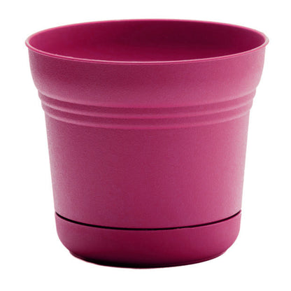 Pot, 10in, Saturn with Saucer, Fuchsia