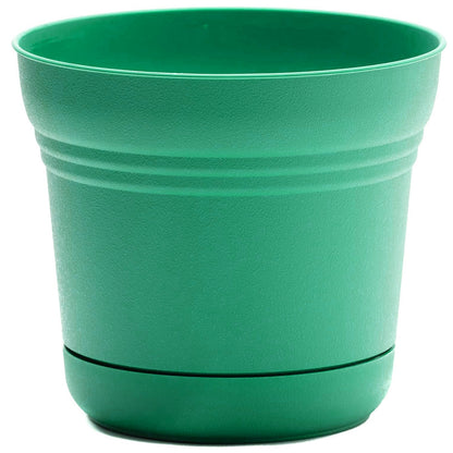 Pot, 10in, Saturn with Saucer, Mint Green